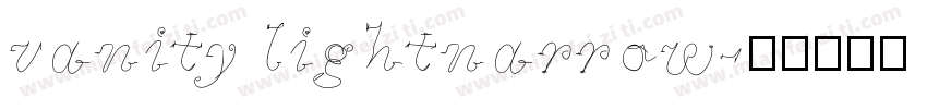 vanity lightnarrow字体转换